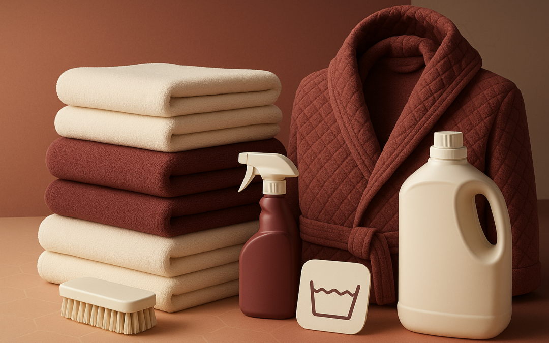 العناية بطقم مناشف وروب