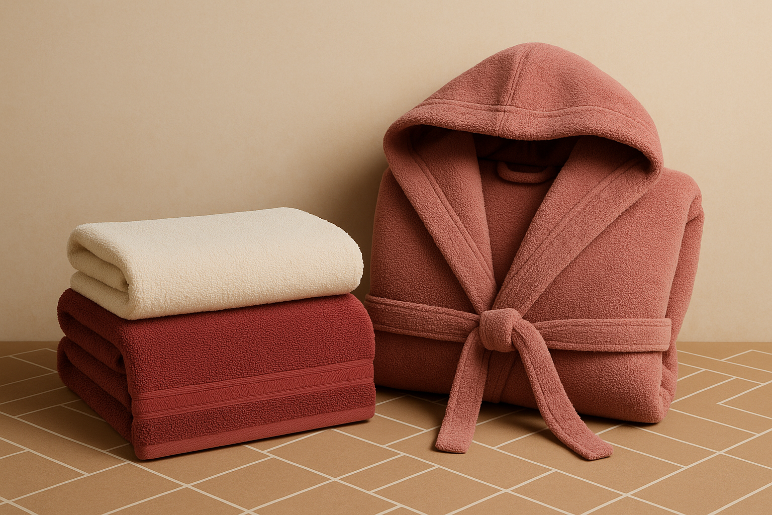 طقم مناشف وروب استحمام